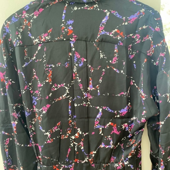 Elan Faux Wrap Black Dress Size Large - Picture 6 of 7